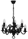 Świecznik Cereus żyrandol na 9 żarówek czarny matowy 387 W9 CZA