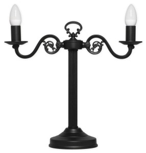 Świecznik Cereus lampa stołowa na 2 żarówki czarny matowy 388 L2 CZA