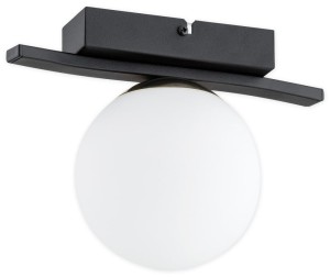 Lampa sufitowa plafon pojedyńcza klosz kula czarny matowy + złoty Maya  O3341 P1 CZA + ZŁ