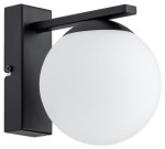 Pojedyńczy kinkiet klosz kula czarny matowy Stella O3350 K1 CZA