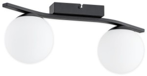 Lampa sufitowa plafon na dwa klosze kule czarny matowy Stella O3352 P2 CZA