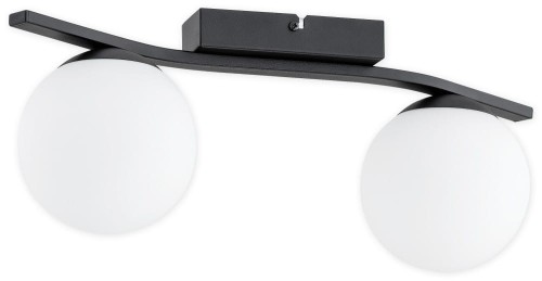 Lampa sufitowa plafon na dwa klosze kule czarny matowy Stella O3352 P2 CZA