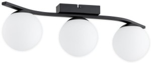 Lampa sufitowa plafon na trzy klosze kule czarny matawy Stella O3353 P3 CZA