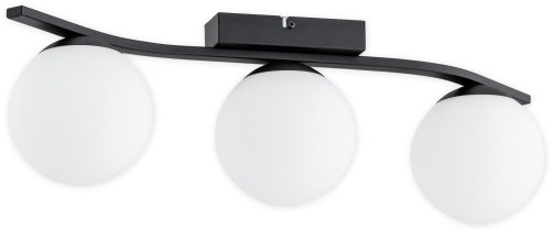 Lampa sufitowa plafon na trzy klosze kule czarny matawy Stella O3353 P3 CZA