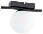 Lampa sufitowa plafon pojedyńcza klosz kula czarny matowy Stella O3351 P1 CZA