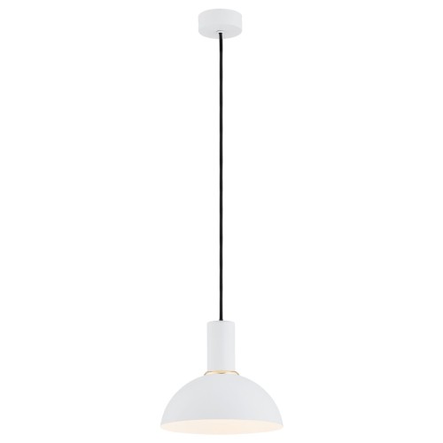 Lampa wisząca biała kielich, półkula stal designerska minimalistyczna SINES 4220