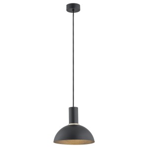Lampa wisząca czarna kielich, półkula stal designerska minimalistyczna SINES 4222