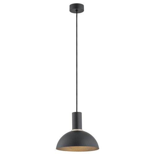Lampa wisząca czarna kielich, półkula stal designerska minimalistyczna SINES 4222