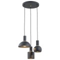 Lampa wisząca żyrandol kaskadowy czarny mix kształtów stal SINES 1472