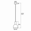 Lampa wisząca biel biały kielich stalowa 1XE27 do salonu  SINES 4215