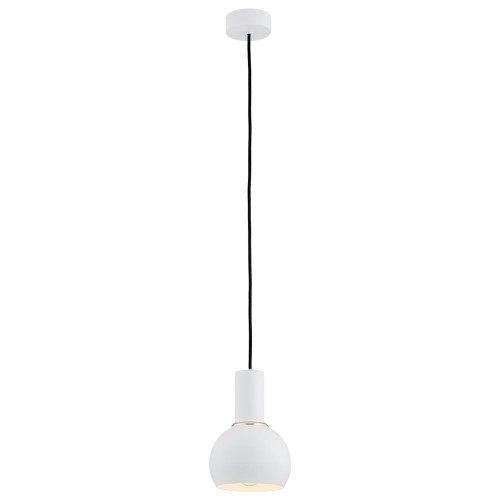 Lampa wisząca biel biały kielich stal designerska minimalistyczna SINES 4215