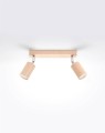 Lampa natynkowa plafon BERG 2 naturalne drewno SL.0702