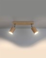 Lampa natynkowa plafon BERG 2 naturalne drewno SL.0702