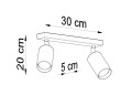 Lampa natynkowa plafon BERG 2 naturalne drewno SL.0702