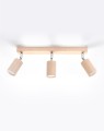 Lampa sufitowa, spot, plafon BERG 3 naturalne drewno  SL.0703