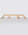 Lampa sufitowa do salonu plafon BERG 4 naturalne drewno SL.1042