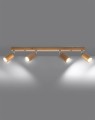 Lampa sufitowa do salonu plafon BERG 4 naturalne drewno SL.1042