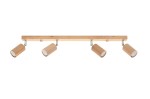 Lampa sufitowa do salonu plafon BERG 4 naturalne drewno SL.1042