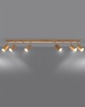Lampa listwa sufitowa, plafon BERG 6 naturalne drewno SL.1043