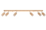 Lampa listwa sufitowa, plafon BERG 6 naturalne drewno SL.1043