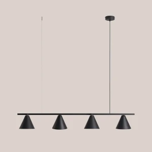 Lampa wisząca 4XE27 ruchomy klosz FORM 4 BLACK 1108L1  Aldex