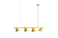 Lampa wisząca musztardowa 4XE27 ruchome klosze FORM 4 MUSTARD 1108L14