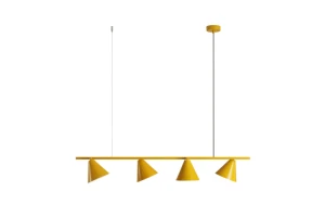 Lampa wisząca musztardowa 4XE27 ruchome klosze FORM 4 MUSTARD 1108L14