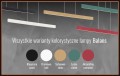 Lampa liniowa wisząca z płynną regulacją wysokości i sterowaniem światła gestami czarna BALANS 8303