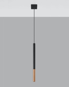 Pojedyńcza lampa wisząca Mozaica czarny/miedź SL.0888