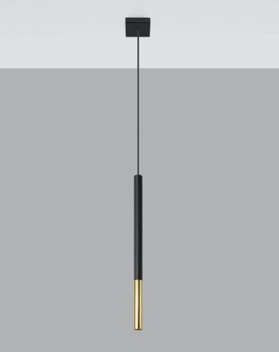 Pojedyńcza lampa wisząca Mozaica czarny/złoty SL.0891