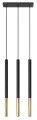 Lampa wisząca na listwie 3 żarówki Mozaica 3L czarny/złoty SL.0892