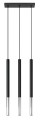 Lampa wisząca na listwie 3 żarówki Mozaica 3L czarny/chrom SL.0886