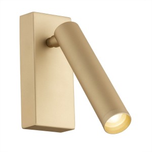 Lampa ścienna led kinkiet tubka regulowana nad łóżko lakier złoty RIO 8326