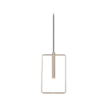 Lampa wisząca do salonu mosiężna led 1XG9 FARO 1 pł. prostokąt  8288