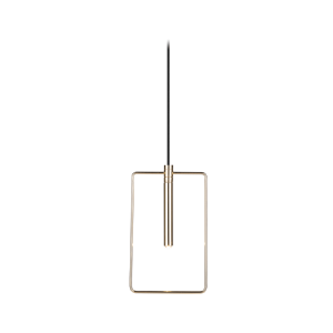 Lampa wisząca do salonu mosiężna led 1XG9 FARO 1 pł. prostokąt  8288