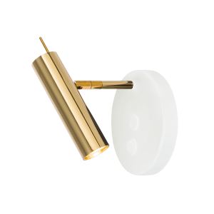 Lampa na ścianę z wyłącznikiem kinkiet mosiężny AMOS złoto biały 1xGU10 8906 