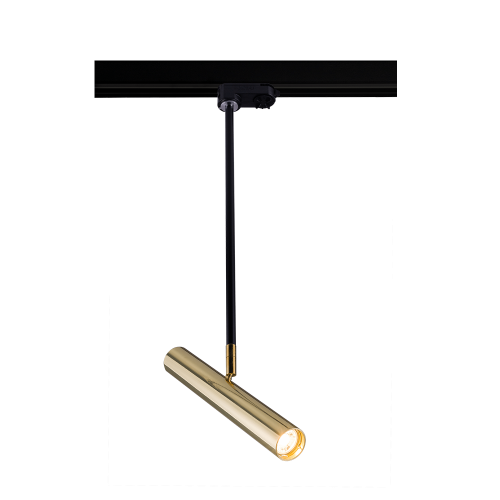 Reflektor regulowany  do szyny 3F AKADI mosiężny z czarnym 1XGu10 8881 Amplex