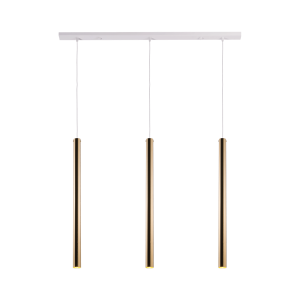 Lampa wisząca żyrandol  AKADI mosiężno - biała 3XGU10 8886 