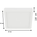 Lampa natynkowa FUEVA 5 Plafon LED 17W 3000K biały IP44 900647 Eglo