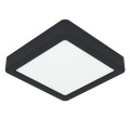 Lampa natynkowa do łazienki FUEVA 5 Plafon LED 11W 3000K czarny IP44 900643 Eglo
