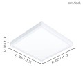 Lampa nasufitowa do łazienki FUEVA 5 Plafon LED 20,5W 3000K biały IP44 kod 99268 Eglo