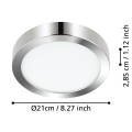 Lampa do łazienki FUEVA 5 Plafon LED 17W 3000K chrom IP44 oprawa natynkowa 900641 Eglo