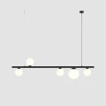 Lampa wisząca czarna 5 żar. do salonu GARDA 5 BLACK 1099F1 Aldex