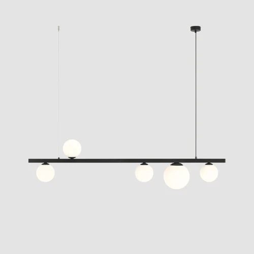 Lampa wisząca czarna 5 żar. do salonu GARDA 5 BLACK 1099F1 Aldex