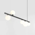Lampa wisząca czarna 5 żar. do salonu GARDA 5 BLACK 1099F1 Aldex