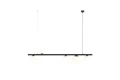 Lampa wisząca czarna 5 żar. do salonu GARDA 5 BLACK 1099F1 Aldex