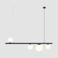 Lampa czarna nad stół 4 żarówki GARDA 4 BLACK 1099L1 Aldex
