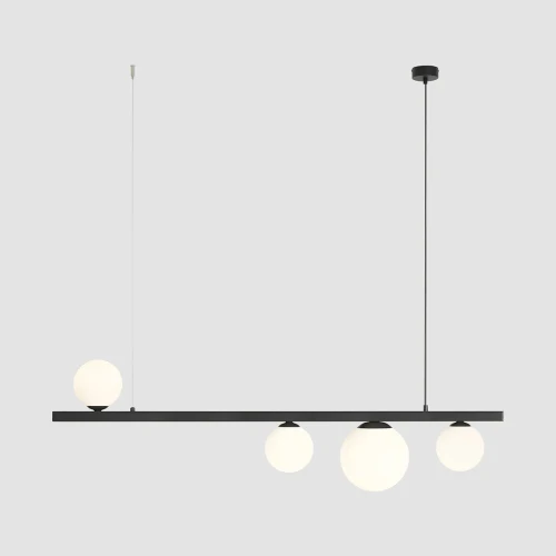 Lampa czarna nad stół 4 żarówki GARDA 4 BLACK 1099L1 Aldex