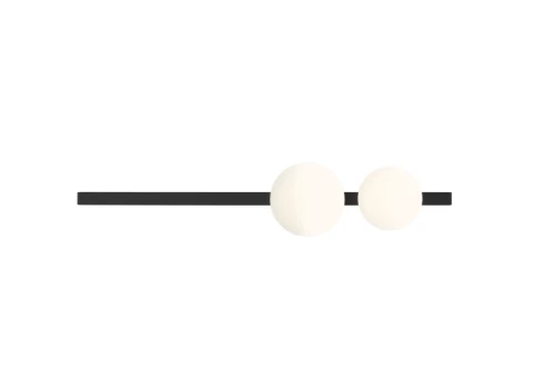 Lampa ścienna na 2 żar. czarna GARDA WALL 2 BLACK 1099D1 Aldex