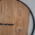 HAND MADE Zegar drewniany wiszący ścienny  dębowy ręcznie robiony Ø 58 cm olejowany Hand Made